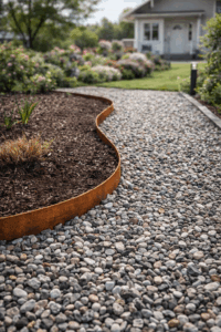 Rabattkant i Corten- Längd 110cm - Höjd 19cm