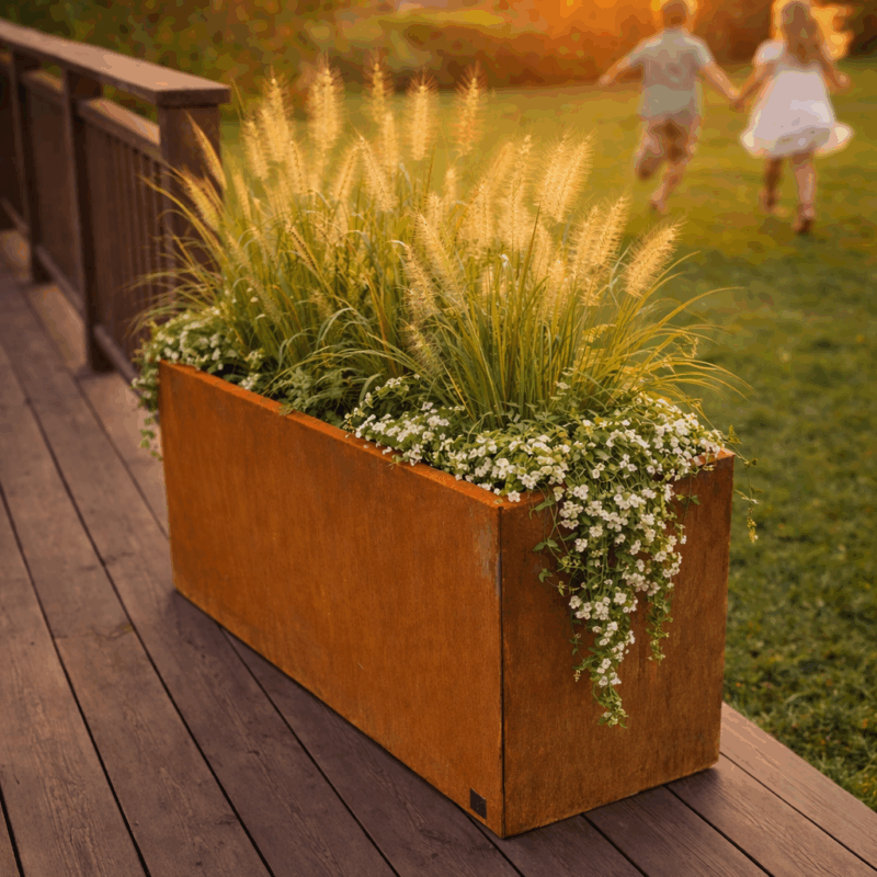 Planteringskärl- Corten 120x30x60