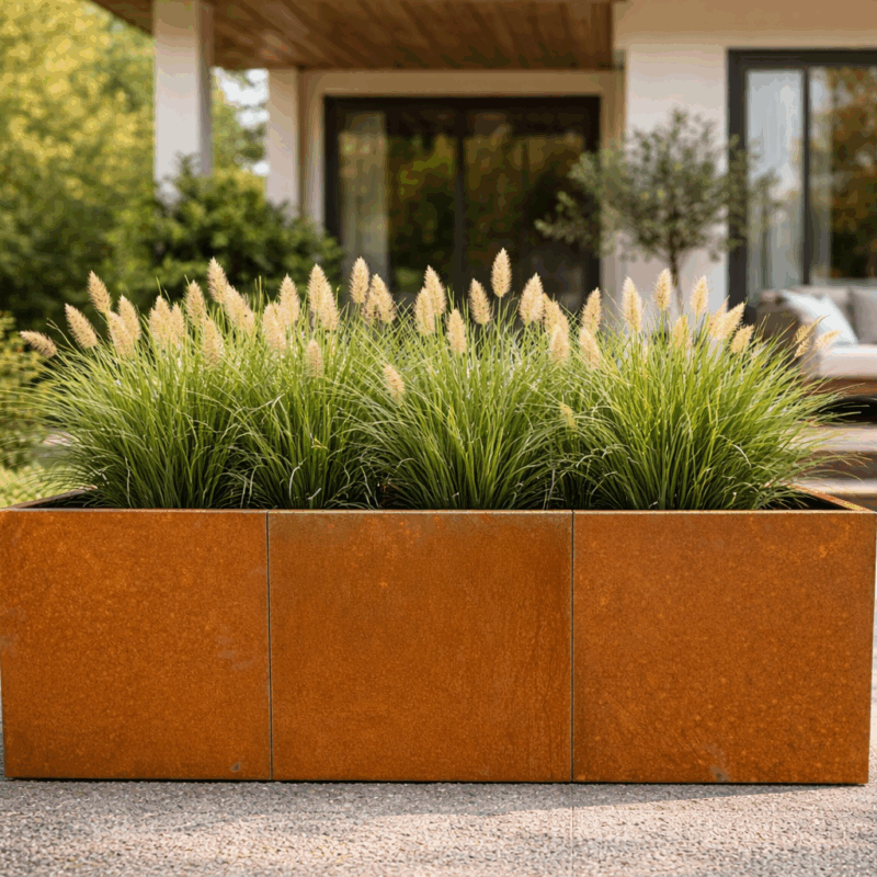 Planteringskärl- Corten 165x55x55