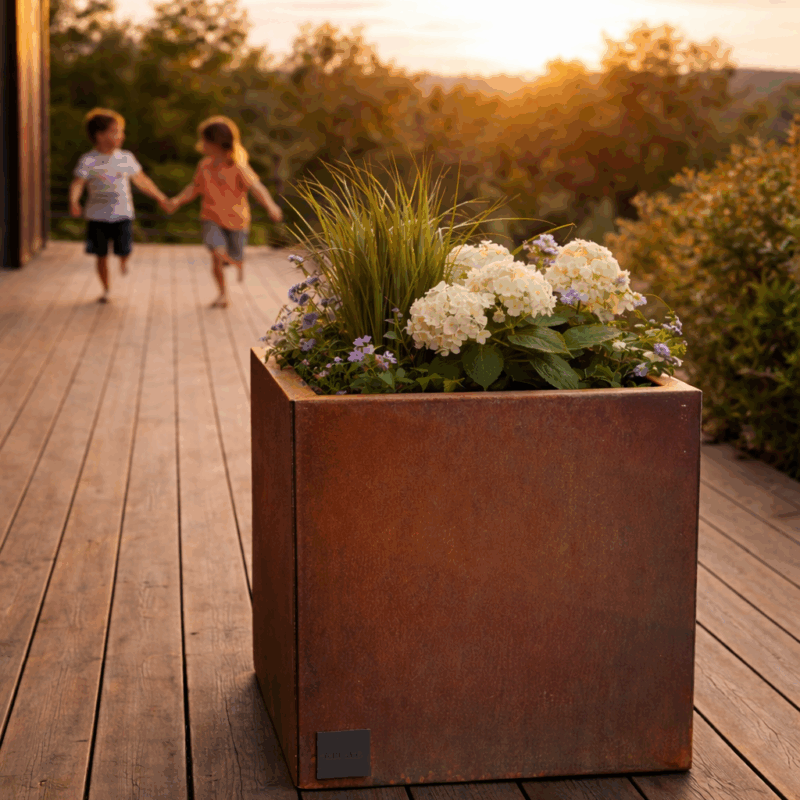 Planteringskärl- Corten 55x55x55cm