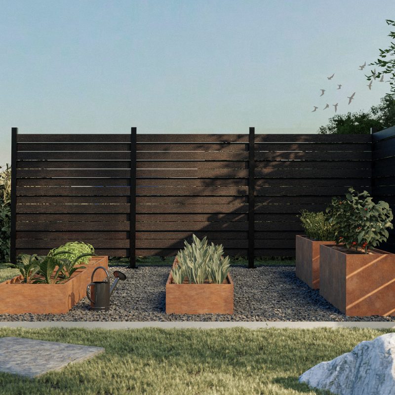 Planteringskärl- Corten 25x25x55