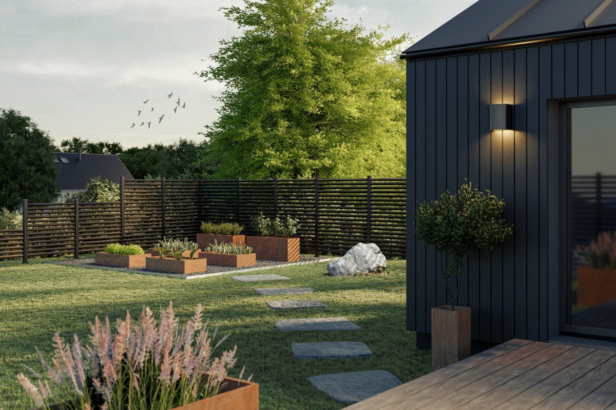 Planteringskärl- Corten 220x25x55