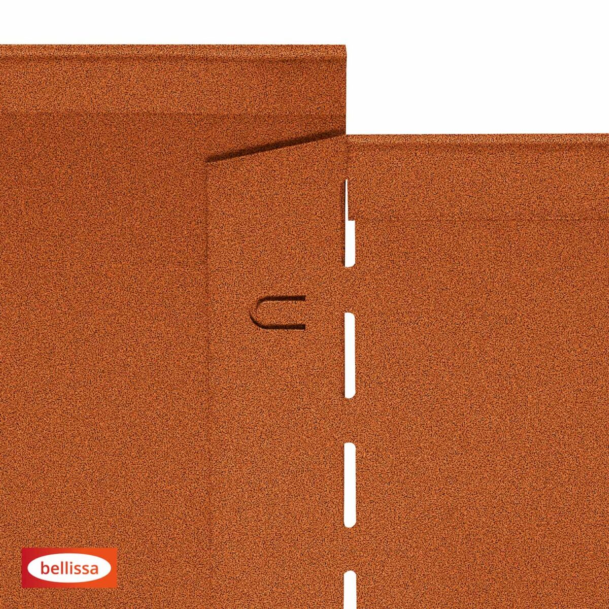Rabattkant i Corten- Dubbelbockad överkant - Längd: 115 cm Höjd: 13 cm - Bild 6