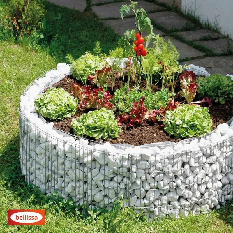 PLANTERINGSGABION UPPHÖJD RUND 92X40 CM