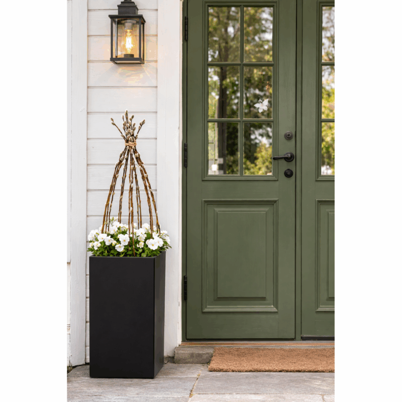 Blomlåda / Planteringskärl Svart 25x25x55cm