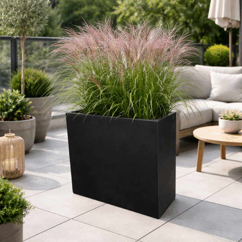 Blomlåda / Planteringskärl Svart 55x25x55cm